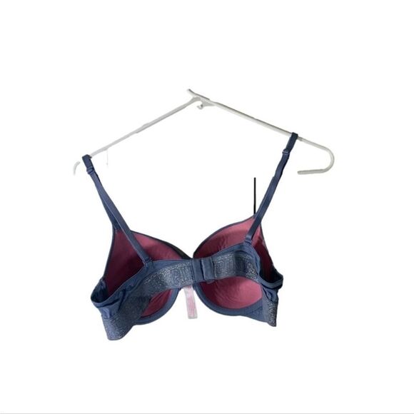 PINK Victoria’s Secret 36B Blue Logo Band T Shirt Bra - Picture 4 of 5